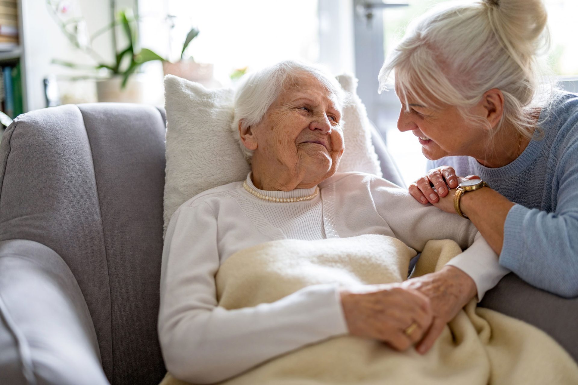 An older resident at home, supported by WECR